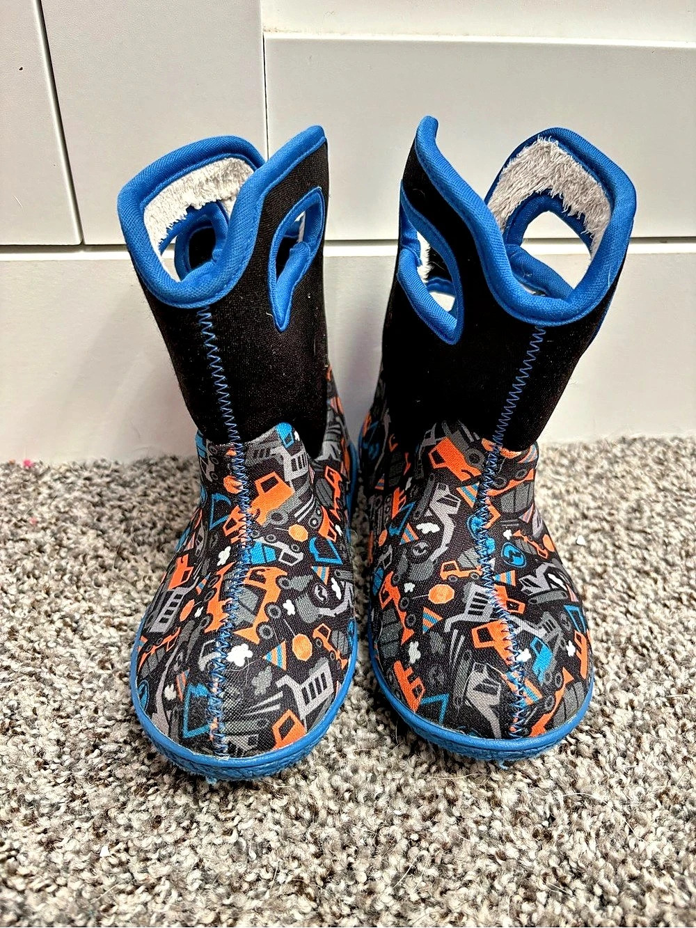 BOGS Neoprene Kids Boots US 10c Black & Blue